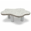 Image de Table Basse Effet Terrazzo "nuage" 100cm Gris Clair
