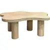 Image de Table basse forme nuage 69x100cm lagoon effet travertin beige Lagoon