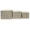 Image de MENZZO Lot de 3 tables basses Balkor Effet Travertin Beige