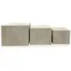 Image de Lot de 3 tables basses balkor effet travertin beige Balkor