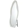 Image de MENZZO Miroir en pied décoratif design ondulé Pierrot 70x170cm Velours Crème