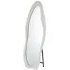 Image de Miroir en pied décoratif design ondulé pierrot 70x170cm velours crème Miroir