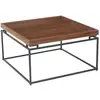 Image de Table basse carrée avec plateau compartimenté réversible 80x80cm duplix bois noisette Duplix