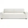 Image de Canapé convertible clic-clac 3 places pikado tissu effet lin crème Pikado