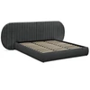 Image de Lit Coffre Tête De Lit Modulable "comfy" 180x200cm Gris Foncé