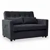 Image de Canapé Convertible 2 Places "kyara" 133cm Noir