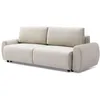 Image de MENZZO Canapé convertible 3 places Traviata Velours Beige -L251 x P90 x H86 cmSurface de couchage : 142 x 202 cm