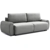Image de Canapé Convertible 3 Places En Velours "tycia" 251cm Gris