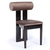 Image de Chaise Design En Velours "jasper" 79cm Marron