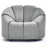 Image de Fauteuil Design En Velours "spenser" 103cm Gris