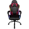 Image de Chaise de bureau gaming - KONIX - Phantom - Éclairage RVB - Inclinaison 135° - Synthétique - Coussin lombaires et cervicaux - Noir