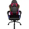 Image de Chaise de bureau gaming - konix - phantom - éclairage rvb - inclinaison 135° - synthétique - coussin lombaires et cervicaux - noir