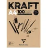 Image de Bloc de papier A4 - CLAIREFONTAINE - Kraft - 100 feuilles - 90g - Écoresponsable