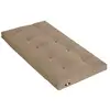 Image de Matelas futon coton et fibres recyclés, fabriqué en france couleur - taupe, - 90 x 190 cm