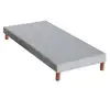 Image de Sommier 80x200 gris - sommier tapissier gris 80 x 200 - lit avec sommier 80x200 gris - sommier 1 place - fourni avec pieds de sommier - fabrication française