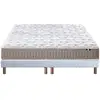 Image de Matelas Latex 3 Zones Pure + Sommier 2x80x200 Sommier Blanc