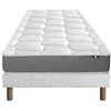 Image de Ensemble Matelas Mousse Et Mémoire De Forme Sommier Blanc 90x190