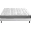 Image de Ensemble Matelas Mousse Et Mémoire De Forme Sommier Blanc 140x190