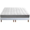 Image de Ensemble Matelas Mousse Et Mémoire De Forme Sommier Blanc 160x200