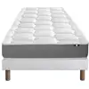 Image de Ensemble Matelas Mousse Et Mémoire De Forme Sommier Blanc 90x200