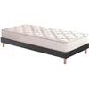 Image de Ensemble Matelas Ressorts Ensachés Sommier Tapissier Noir 90x190