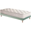 Image de Ensemble Matelas Ressorts 7 Zones Sommier Vert Céladon 90x190
