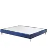 Image de Sommier 160x200 bleu - sommier tapissier bleu 160 x 200 - lit avec sommier 160x200 bleu - sommier 2 places - fourni avec pieds de sommier - fabrication française