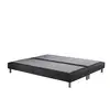 Image de Sommier 180x200 anthracite - sommier tapissier anthracite 180 x 200 - lit avec sommier 180x200 anthracite - sommier 2 places - fourni avec pieds de sommier - fabrication française
