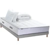 Image de Pack Matelas Ressort 7 Zones Memoire De Forme Sommier Couette Oreillers 140x190cm