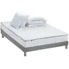 Image de Ensemble matelas et sommier 140x190 astre - sommier et matelas 140 x 190 - matelas ressort - ensemble literie - ensemble lit matelas - fabrication française - idliterie