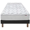 Image de Pack Matelas Astre Ressorts Sommier Noir 90x190