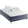 Image de Ensemble matelas et sommier 140x190 king style - sommier et matelas 140 x 190 - matelas hybride 140 x 190 - ensemble literie - ensemble lit matelas - fabrication française - idliterie
