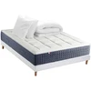 Image de Matelas Ressort 7 Zones Mémoire De Forme Sommier Couette Oreillers 140x190 Blanc