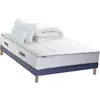Image de Matelas Ressort 7 Zones Mémoire De Forme Sommier Couette Oreillers 180x200 Bleu