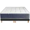 Image de Ensemble matelas et sommier 160x200 king style - sommier et matelas 160 x 200 - matelas hybride 160 x 200 - ensemble literie - ensemble lit matelas - fabrication française - idliterie
