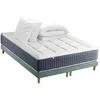 Image de Matelas Ressort 7 Zones Mémoire De Forme Sommier Couette Oreillers 180x200 Vert