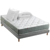 Image de Matelas Ressort 7 Zones Sommier Couette Oreillers 160 X 200 Gris