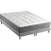 Image de Matelas Ressort 7 Zones + Sommier Max 2x80x200 Gris Chiné
