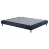 Image de Sommier 140x200 bleu - sommier tapissier bleu 140 x 200 - lit avec sommier 140x200 bleu - sommier 2 places - fourni avec pieds de sommier - fabrication française