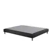 Image de Sommier 140x200 anthracite - sommier tapissier anthracite 140 x 200 - lit avec sommier 140x200 anthracite - sommier 2 places - fourni avec pieds de sommier - fabrication française