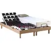 Image de Lit Électrique Relaxation À Plots + Matelas 100% Latex 2x80x200