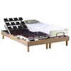Image de Ensemble lit électrique 160 x 200 - matelas latex + sommier électrique 2x80x200 - lit double électrique - lit électrique 2 personnes - lit électrique 2 places - 2 moteurs - fabrication française - idliterie