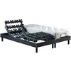 Image de Ensemble lit électrique 160 x 200 - matelas latex + sommier électrique 2x80x200 - lit double électrique - lit électrique 2 personnes - lit électrique 2 places - 2 moteurs - fabrication française - idliterie