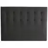 Image de Tete de lit capitonnée eden gris anthracite chenille bouclettes 160 x 200 cm