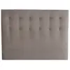Image de Tete de lit capitonnée eden gris clair chenille bouclettes 180 x 200 cm
