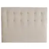 Image de Tete de lit capitonnée eden crème chenille bouclettes 180 x 200 cm