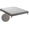 Image de Sommier 140x200 gris - sommier tapissier gris 140 x 200 - lit avec sommier 140x200 gris - sommier 2 places - fourni avec pieds de sommier - fabrication française