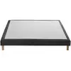Image de Sommier 140x190 anthracite - sommier tapissier anthracite 140 x 190 - lit avec sommier 140x190 anthracite - sommier 2 places - fourni avec pieds de sommier - fabrication française