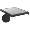 Image de Sommier 140x200 anthracite - sommier tapissier anthracite 140 x 200 - lit avec sommier 140x200 anthracite - sommier 2 places - fourni avec pieds de sommier - fabrication française