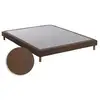 Image de Sommier 140x200 marron - sommier tapissier marron 140 x 200 - lit avec sommier 140x200 marron - sommier 2 places - fourni avec pieds de sommier - fabrication française